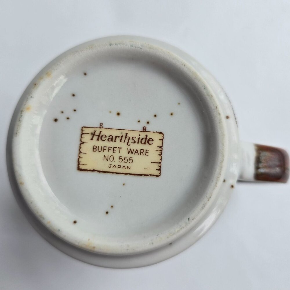 Vintage Hearthside Buffet Ware No. 555 Japan Speckled Ceramic Mug With Yellow & - Picture 6 of 16